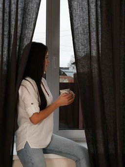 Штора гладкокраш. Белладонна тесьма п/лен 145*270 см. - Лен поволжья фото 2