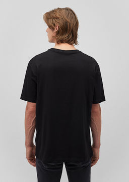 Muhur Logo Bask?l? Siyah Tisort - Mavi фото 3