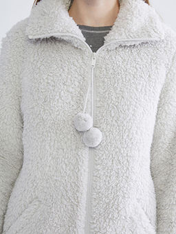 G?mlek Yaka Pel?? Kad?n Pijama ?st?