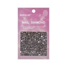 Nail Art Стразы для ногтей микс размеров, серебристый  фото 2