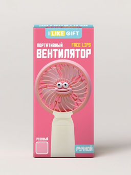 Портативный ручной вентилятор iLikeGift Face lips, pink