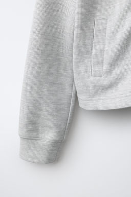 CHAQUETA CON CAPUCHA WAFFLE GYM / Gris vigor? - Zara фото 4