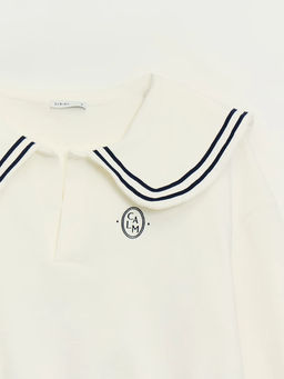 Толстовка из хлопка с отложным воротником / Zarina  фото 11