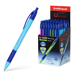 Цена за 50 шт. Ручка шариковая автоматическая ErichKrause U-209 Matic&Grip Neon 1.0, Ultra Glide Technology, цвет чернил синий (в коробке по 50 шт.)