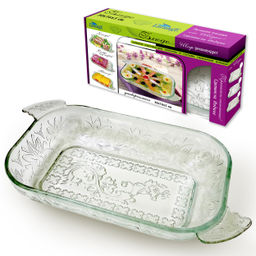 Блюдо шубница 300*160*50 ЦВЕТОК, стекло 103-400