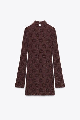 SOFT-TOUCH LACE SHORT DRESS - Zara фото 6