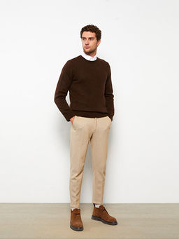 Bisiklet Yaka Erkek Triko Kazak