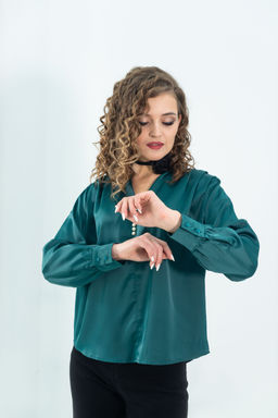 Блузка Пэги (изумрудный)