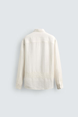 CAMISA BORDADO TROQUELADO / Crudo