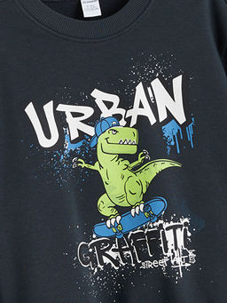 Bisiklet Yaka Erkek ?ocuk Sweatshirt
