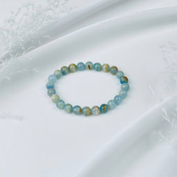 Браслет из голубого карибского Кальцита - Радуга самоцветов фото 3