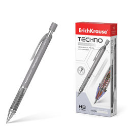 Карандаш механический ErichKrause Techno 0,9 мм НВ, цвет корпуса ассорти, с ластиком