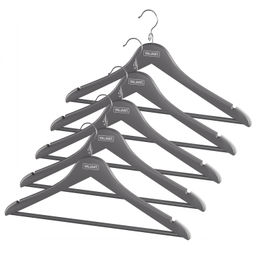 VAL JB-16614S5 Вешалка дер., 44.5*23*1.2см, набор 5шт., c перекл., крюч.д/экон.места, JAPANESE BLACK, шт - Valiant фото 14