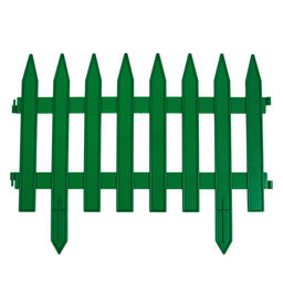 Ограждение декоративное, 35×210 см, 5 секций, пластик, зелёное, GOTIKA, Greengo