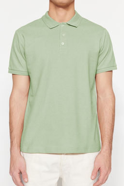 Mint Slim/Dar Kesim Yakas? Cizgili Basic %100 Pamuklu Polo Yaka T-shirt TMNSS20PO0009