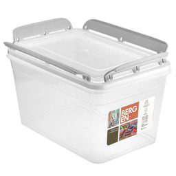 Bergen Контейнер для продуктов пластмассовый 4,5л, 25,8х17,9х15см, с защелками, пепельный жемчуг, подходит для СВЧ (Россия) - Домашняя мода фото 4