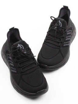 03-TEX-D01-07 BLACK Кроссовки летние мужские (текстиль)