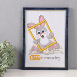 Фоторамка для фото 21×30 см «Офисная», пластик, бирюза, (стекло)