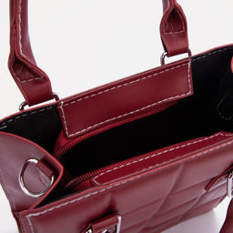 Сумка-тоут на молнии, цвет бордовый - Simaland фото 3