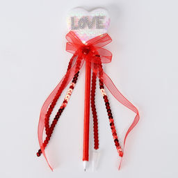 Цена за 12 шт. Ручка «Сердце», синие чернила, МИКС