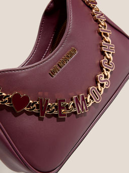 Женская сумка на плечо LOVE MOSCHINO DANGLING Артикул 4561255, фиолетово-бордовый  фото 2