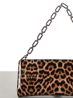 LACCOMA клатч Y2216-леопард лак натуральная кожа полиэстер фото 5