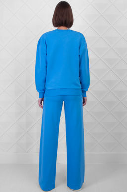 Арт.2524 Костюм с брюками женский 44-52 (5 шт) Цвет:верх-голубой,низ-голубой - Калинка фото 3
