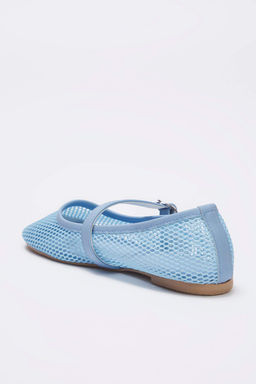 Trendyol Shoes Beyaz Fileli Yuvarlak Burun Mary Jane Kad?n Babet TAKSS24BE00000 - Trendyolmilla фото 21