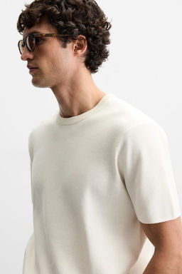 RELAXED FIT KNIT T-SHIRT - Zara фото 4