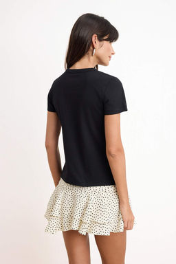 Ekru Premium Basic Regular/Normal Kal?p K?sa Kollu Interlok Orme T-Shirt TWOSS26TS00130 - Trendyolmilla фото 8
