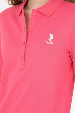 Женский розовый базовый свитшот - U.s. polo assn фото 7