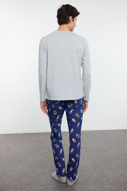 TRENDYOL MAN Grimelanj - Lacivert Ay?c?k Desenli Couple/Cift Orme Pijama Tak?m? TMNAW25PT00044 - Trendyolmilla фото 10