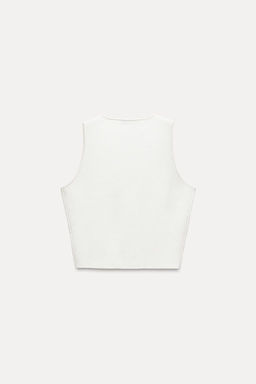 BUTTONED KNIT VEST TOP - Zara фото 14