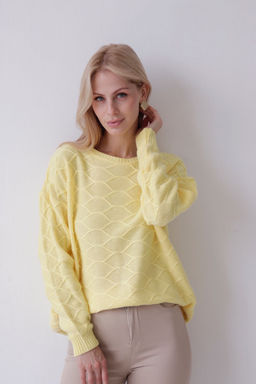 Джемпер удлиненный лимонный с шерстью альпака - Martichelli фото 8