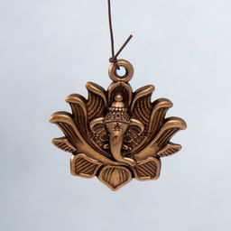 Музыка ветра «Ганеша и цветок лотоса», 5 трубочек, 51×6.5 см