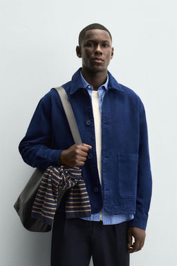 TEXTURED OVERSHIRT WITH POCKETS - Zara фото 2
