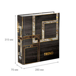 Expert Complete Регистратор ламинир. Wood&Stone 75 мм 10 шт. Trend A4 арочный механ. глянцевый венге EC752703