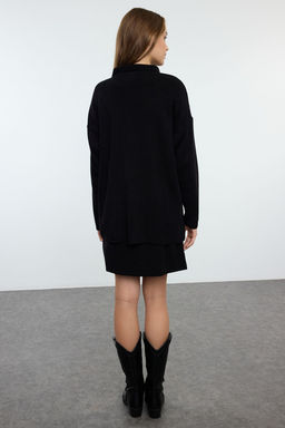 TRENDYOLMILLA Siyah Mini Triko Basic Elbise TWOAW25EL00051  фото 10