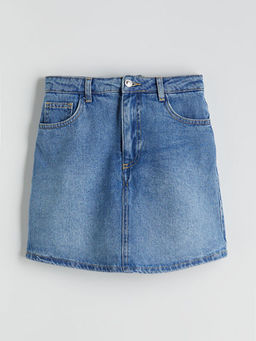 Basic K?z ?ocuk Jean ?ort Etek
