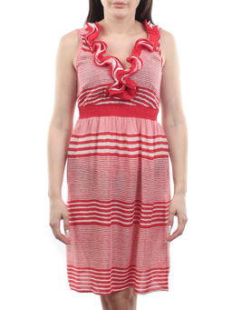 NK3391 RED/WHITE Платье летнее (65% хлопок, 35% вискоза)
