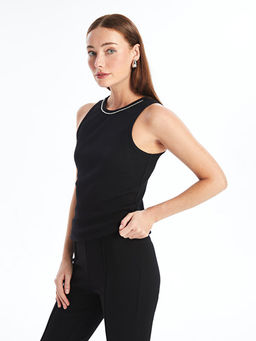 Bisiklet Yaka Bask?l? Kad?n Atlet