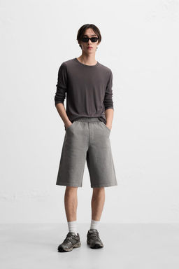BAGGY FIT JOGGER BERMUDA SHORTS - Zara фото 11