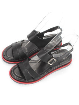 08-PEXL76-2 BLACK Босоножки женские (натуральная кожа)