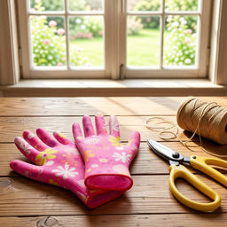 Перчатки нейлоновые ЦВЕТОЧЕК с полиуретановым покрытием (1упак/12шт)