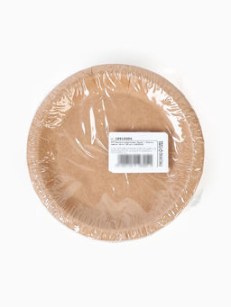 Тарелка одноразовая «Крафт» с бортом, картон, 18 см, 50 шт.