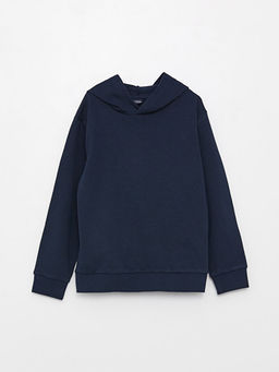 Kap??onlu Basic Uzun Kollu Erkek ?ocuk Sweatshirt