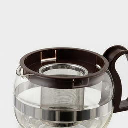 Чайник заварочный «Бруно», 750 л, 16×11.5×13 см, с металлическим ситом, стекло, коричневый