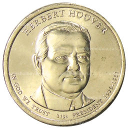 1 доллар 2014 года D США 31-й президент США Герберт Гувер