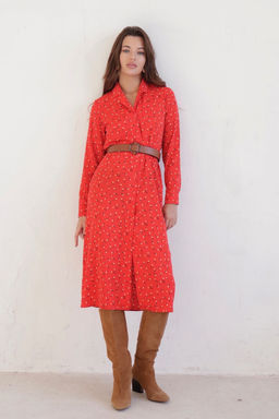 Платье-рубашка с английским воротником принт - Martichelli фото 103