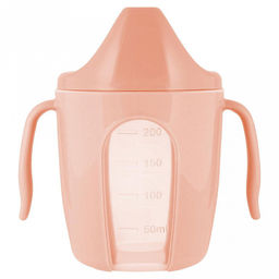 "Lalababy Follow Me" Поильник детский пластмассовый д7,8см, h11,5см, персиковая карамель (Россия)